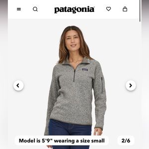 Patagonia Women’s better sweater 1/4 zip fleece - grey size small